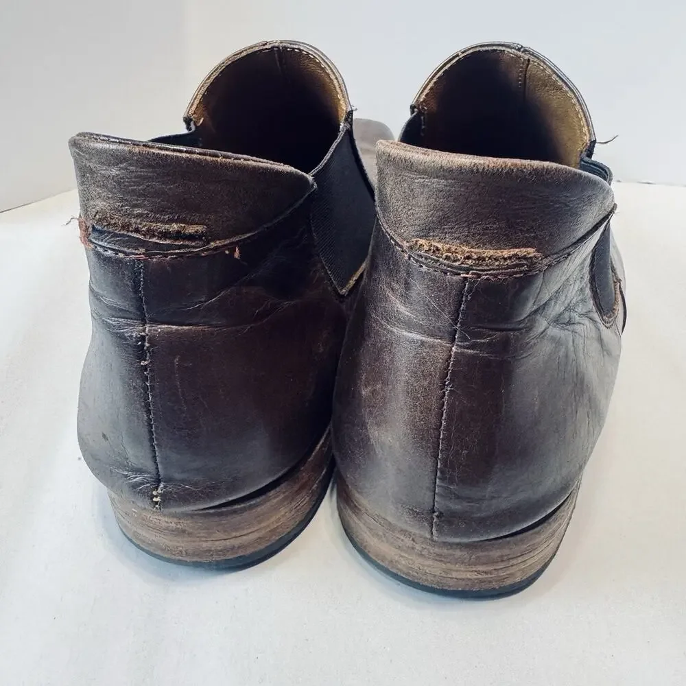 Vintage Navarro Brothers Men's ankle Boots Brown Leather Western Buenos Aires 10